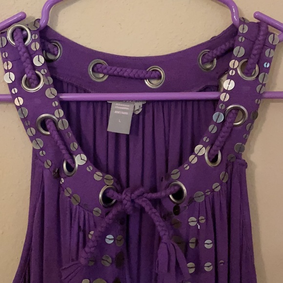 C.Oliver brand unique looking purple top. Adorable with elastic band at bottom💜 - Picture 1 of 6